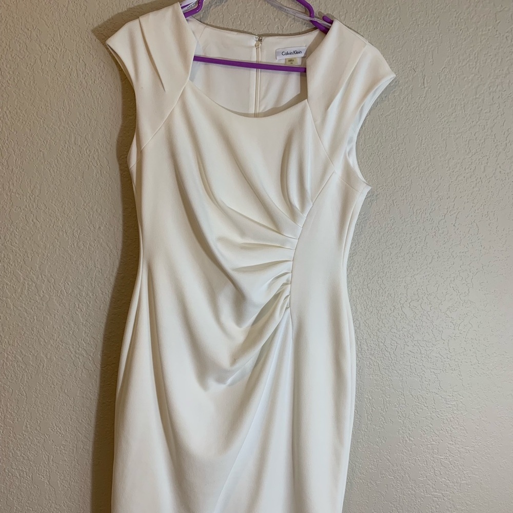 Business white dress